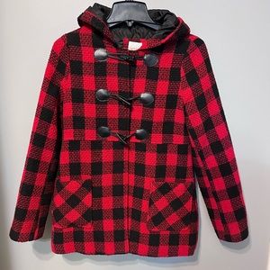 Girls Youth Buffalo Plaid Coat / Jacket. Cat and Jack brand